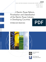 Global Electric Power Reform, Privatization and Liberalization of The Electric Power Industry in Developing Countries