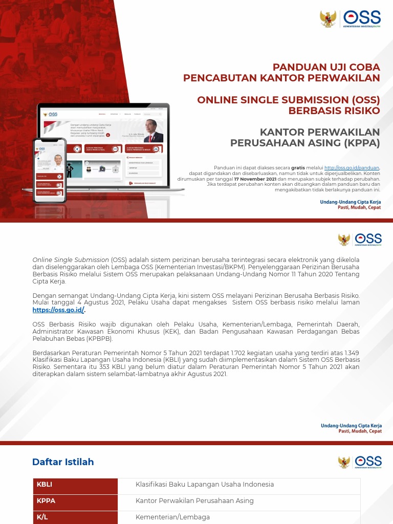 Panduan Pencabutan KPPA OSS | PDF