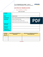 Registro de Observación Agosto