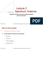 Topics: Spectrum, Antenna: Wireless Technologies and Systems (Ec4057D) Winter Semester 2021