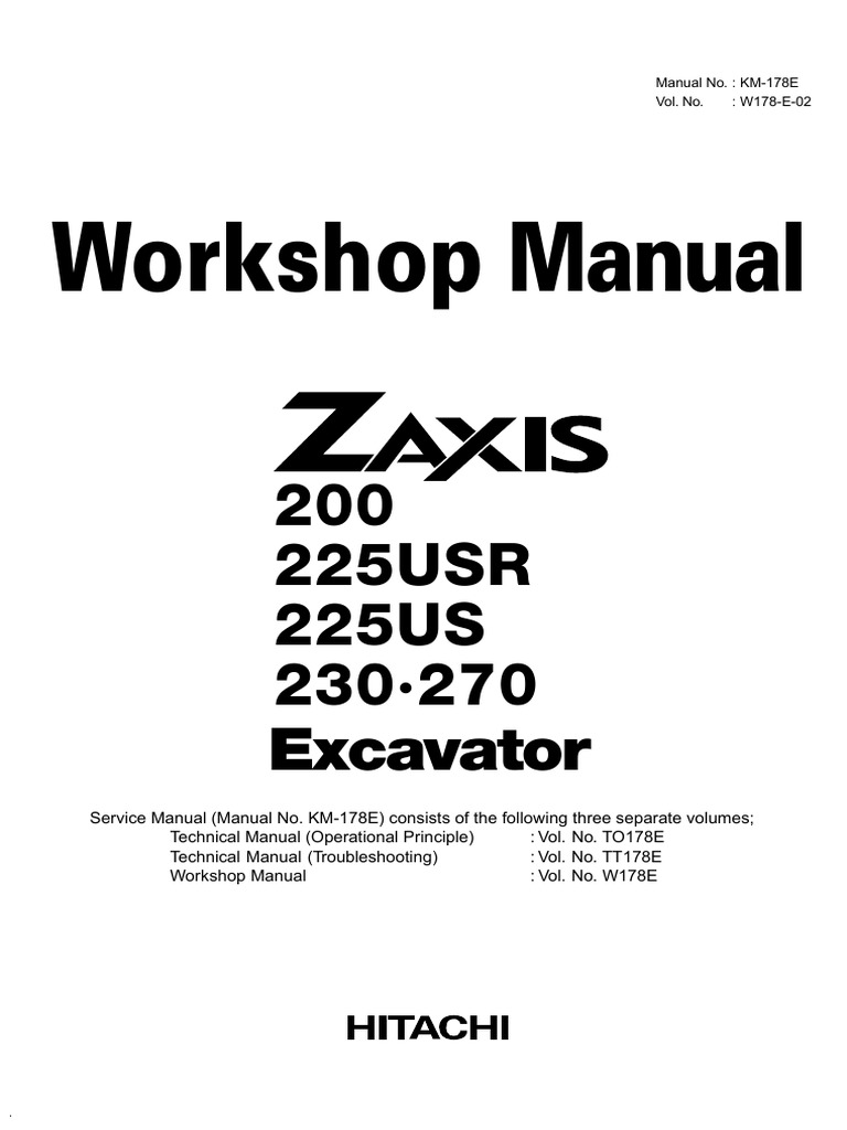Hitachi Zaxis 210 Service Manual | PDF | Personal Protective