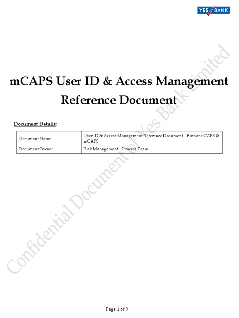 mCAPS User ID & Access Management Guide | PDF | Password | Human ...