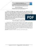 Kurniawan, I. S. 2019. Faktor-Faktor Yang Mempengaruhi Loyalitas Karyawan. Jurnal Kinerja.