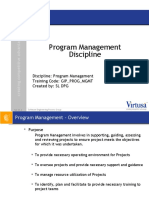 Creating competitive advantage through program management