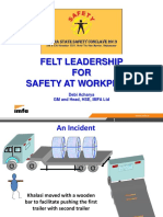 Felt Leadership FOR Safety at Workplace: Debi Acharya GM and Head, HSE, IMFA LTD