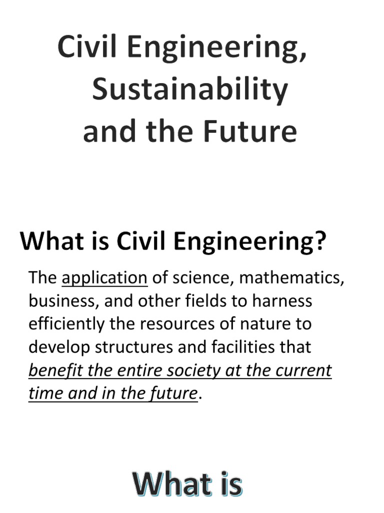 Sustainable Practices in Civil Engineering | PDF | Sustainability ...