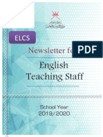 Newsletter For: English Teaching Staff