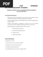 Download Manual for General Entrepreneuship Studies12_2 by Daniel Agada SN56100169 doc pdf