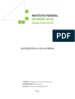 Matemática Financeira: Razões, Porcentagens e Juros