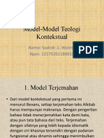 Model-Model Teologi Kontekstual