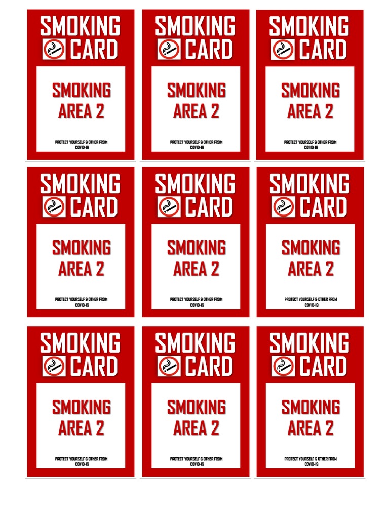 Smoking Card PDF