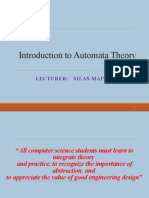 Introduction To Automata Theory: Lecturer: Silas Maiyo