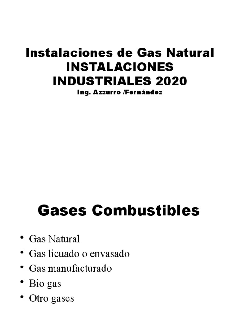Instalaciones de Gas Natural en Argentina | PDF | Gas natural | Metano
