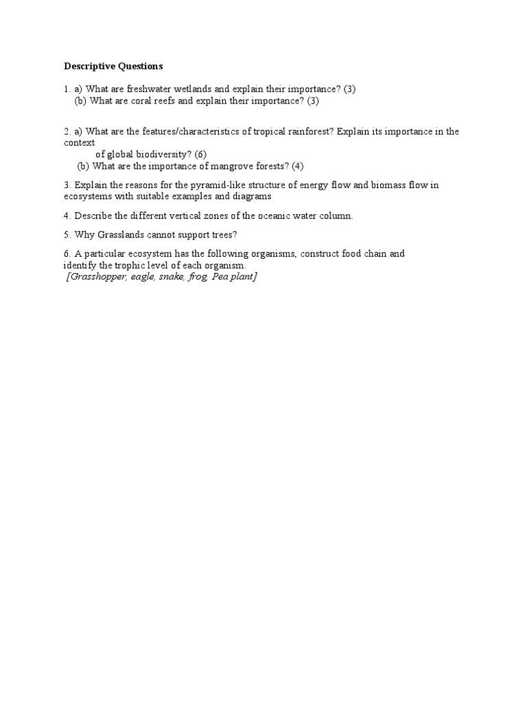 Descriptive Questions - Unit 2 | PDF