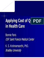 Applying Cost of Quality in Health Care