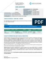 Dna Test Report - Medgenome Laboratories: Clinical Diagnosis / Symptoms / History