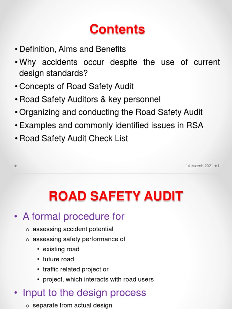 6.2road Safety Audit | PDF | Traffic | Road