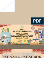 Q3 W2 - EPP 5 Wastong Paraan NG Paglalaba at Pamamalantsa NG Damit