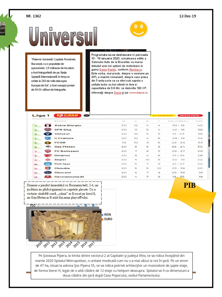 Pagina de Ziar in Word | PDF