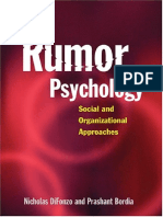 Nicholas Difonzo, Prashant Bordia - Rumor Psychology - Social and Organizational Approaches (2006)