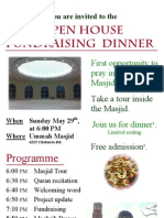 Open House Fundraising Dinner Poster