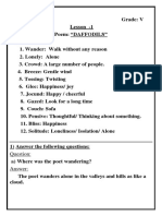 Grade 5 Questions Answer and Meanings Unit 1, 2 & 3