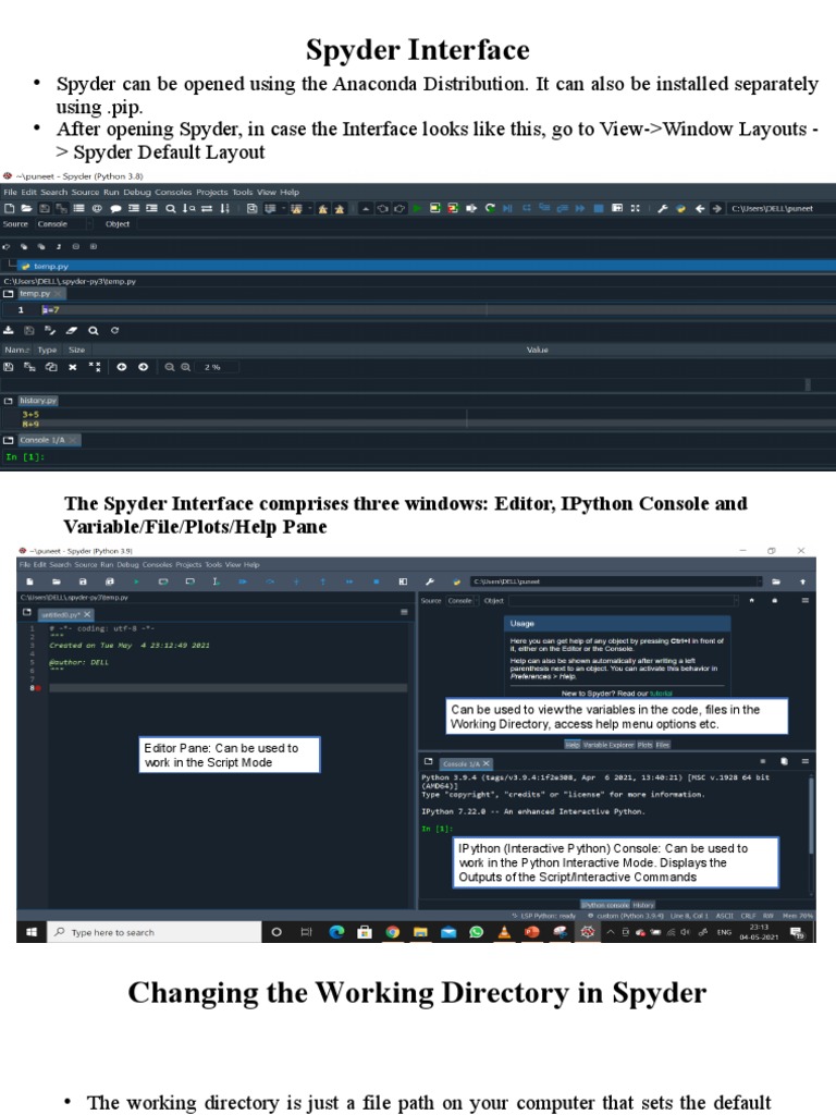 Using Spyder PDF Command Line Interface Software Engineering
