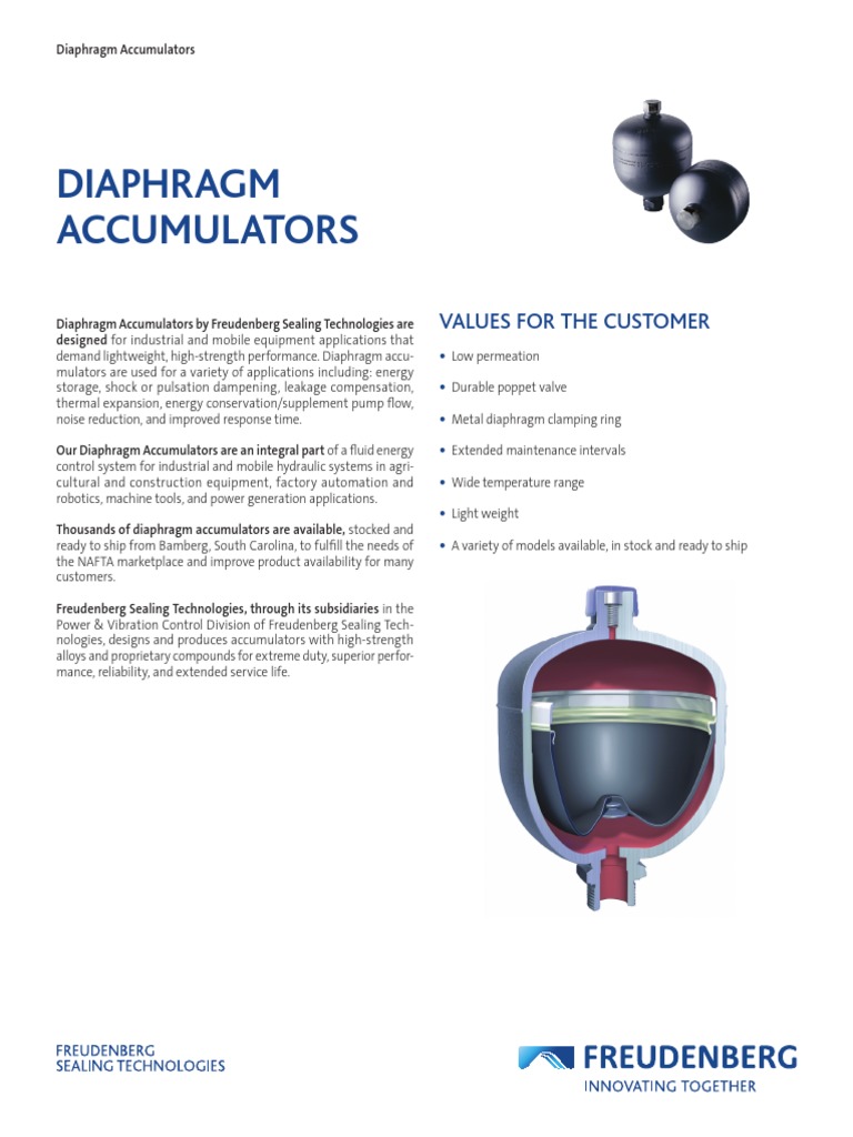 FST AccumulatorsDiaphragm PDF Chemical Engineering Mechanical