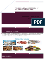 Factors Affecting Metabolic Process of Respiration in Perishables