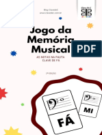 JOGO DA MEMORIA - CLAVE DE FÁ Notas Na Pauta - 2 Edição