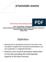 Acquired hemolytic anemia causes and treatment