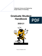 Graduate Handbook 2020 Georgia Tech