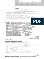 File Test 7 Grammar, Vocabulary, and Pronunciation A: Grammar 1 Underline The Correct Word(s)