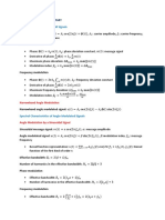 Representation of FM and PM Signals: Angle Modulation Summary