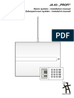 JA-63 PROFI": Alarm System - Installation Manual Zabezpečovací Systém - Instalační Manuál