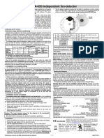 The JA-63S Independent Fire-Detector: Ceiling Height (M) Smoke Detection Heat Detection