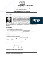 Ficha de Aula - Geometria Espacial de Posição