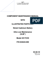 Component Maintenance Manual With Illustrated Parts List Nickel Cadmium Battery Ultra Low Maintenance (Ulm) Model 4017CH3 P/N 024643-000
