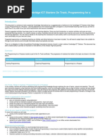 On Track Scheme of Work Unit 4293 - Programming For A Purpose - For Assessment From January 2019