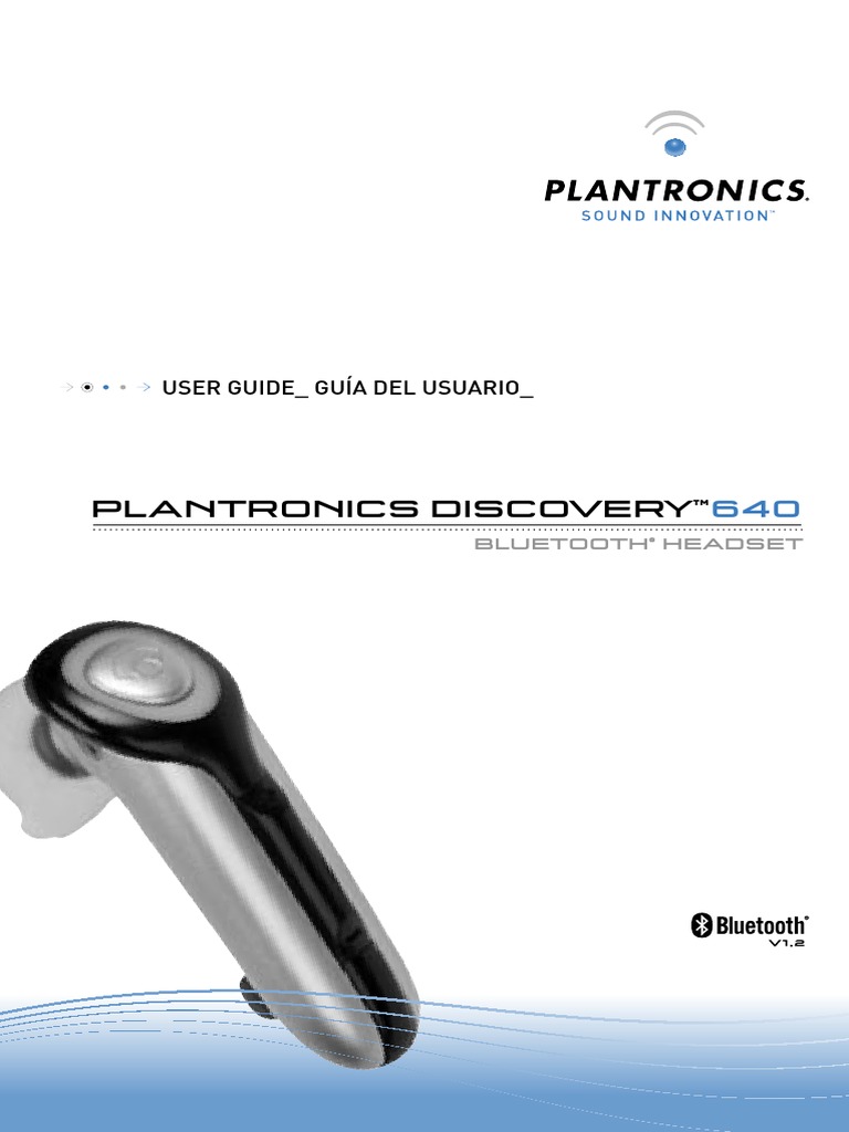 Plantronics Discovery640 User Guide | PDF | Bluetooth | Auriculares