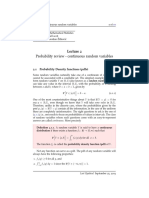 Probability Review - Continuous Random Variables: 2.1 Probability Density Functions (PDFS)