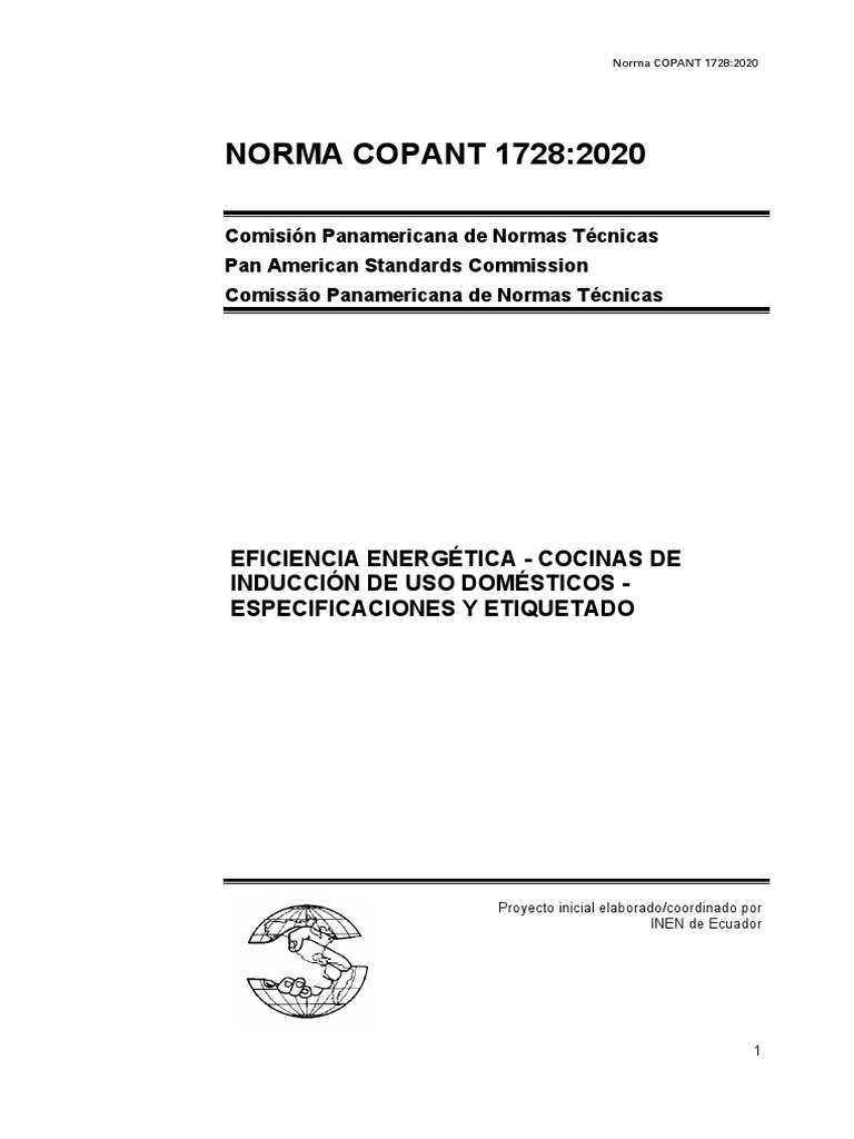 Copant 1728 2020 | PDF | Uso eficiente de energía | Estufa de cocina