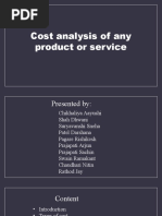 Cost Analysis of Any Product or Service