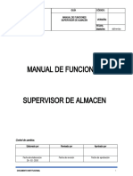 Manual de Funciones Supervisor de Almacen