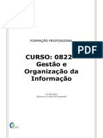 Ufcd 0822 - Gestao e Organizacao Da Informacao