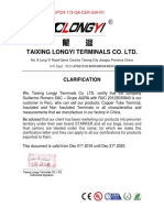 Taixing Longyi Terminals Co. LTD.: Clarification