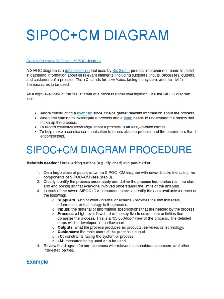 Asq Sipoc CM | PDF | Business Process | Six Sigma