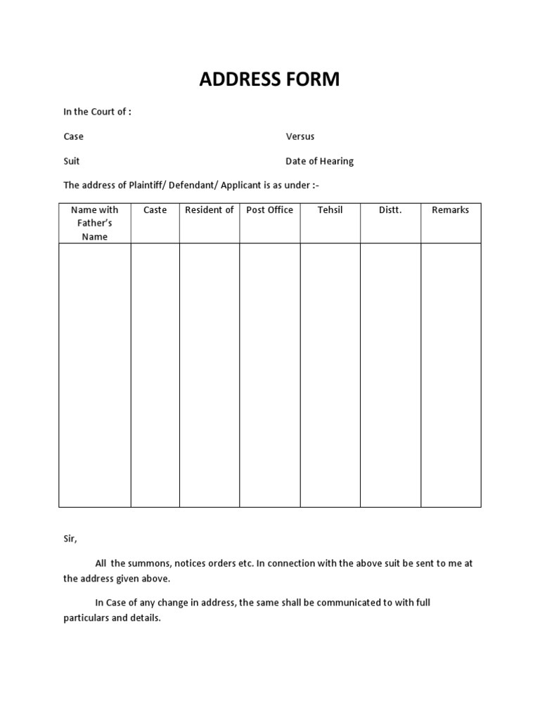 Address Details | PDF