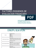 Factores Exogenos de Evaluacion Financiera