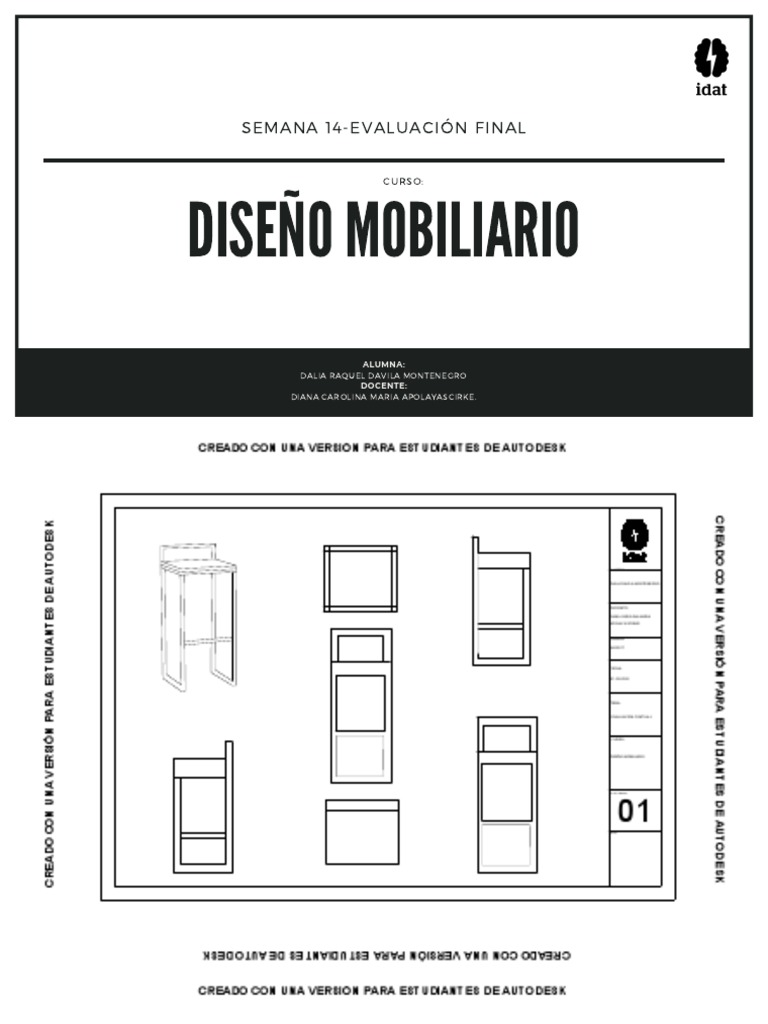 Final Evaluation for Furniture Design Course PDF Hierro Rieles